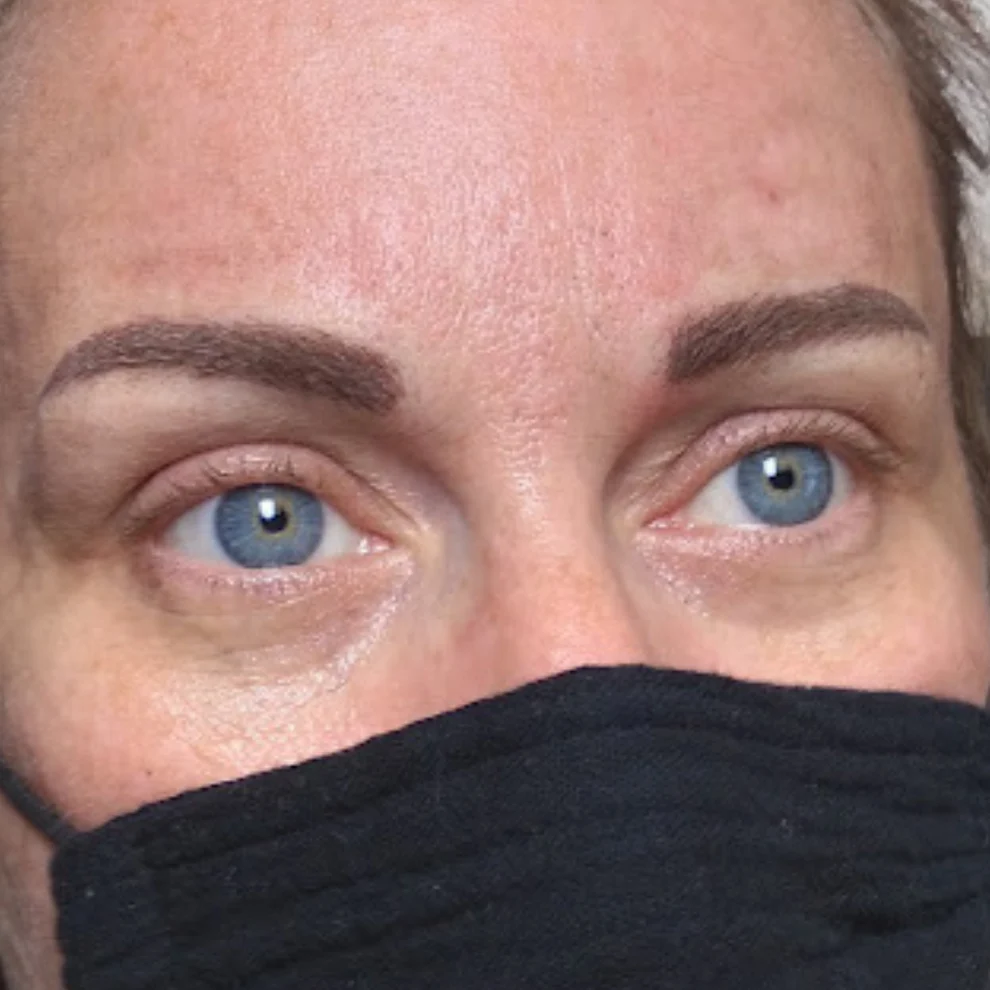 LaBrows client with healed microbladed brows