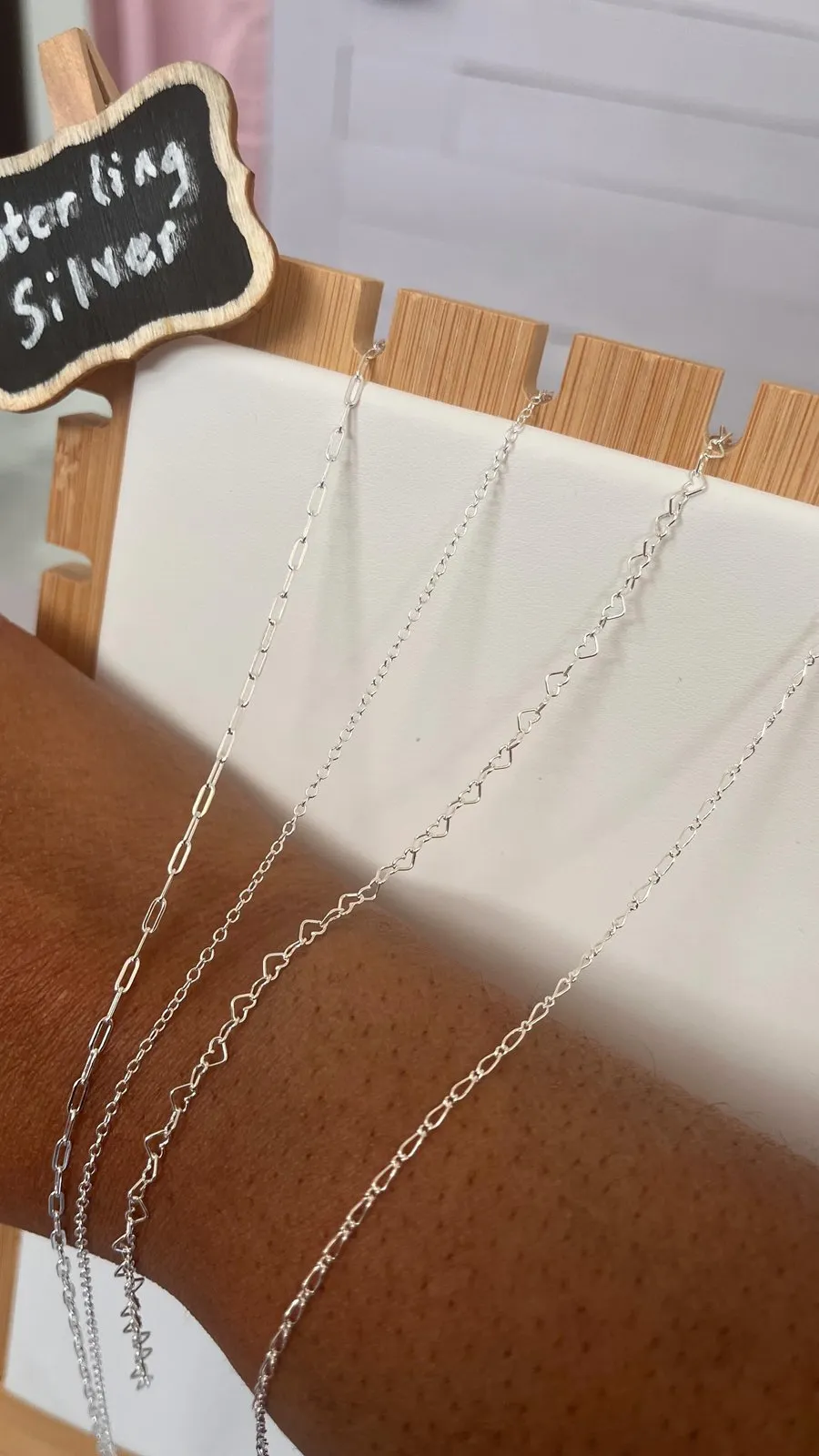 Sterling silver permanent jewelry chains